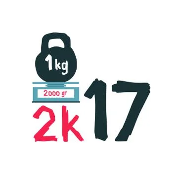 Typographic composition in 2017 Stock Illustration