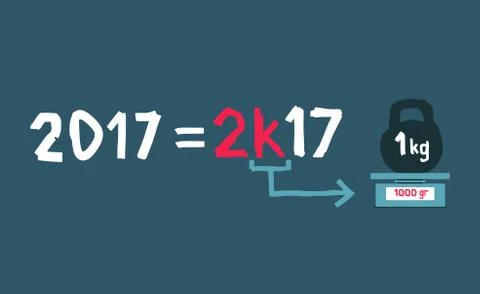 Typographic composition in 2017 Stock Illustration