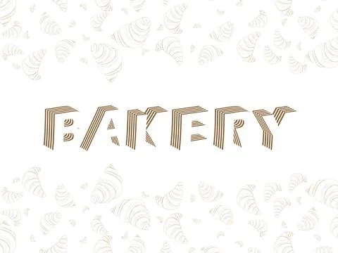 A typographic composition for a bakery Stock Illustration