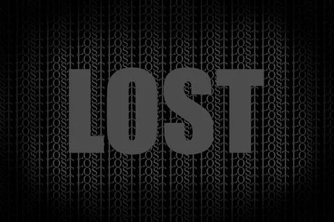 Typographic Design of LOST Stock Illustration