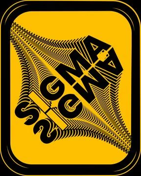 Typographic design sigma's black typography effortlessly takes the spotlight 스톡 일러스트