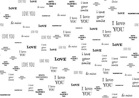 Typographic design text set for valentine day. Modern elements for business,  Stock Illustration