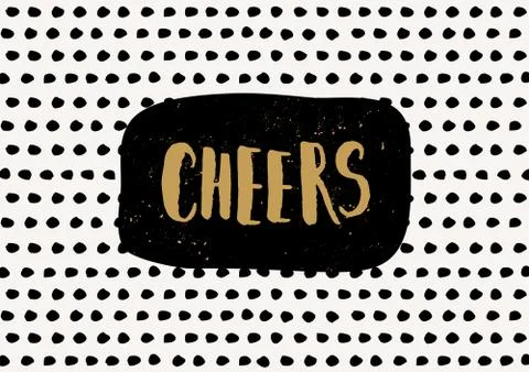 Typographic Greeting Card Template Stock Illustration
