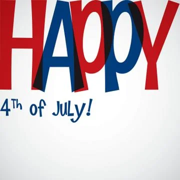 Typographic Independence Day card in vector format. Stock Illustration