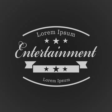 Typographic logo Ilustración de archivo