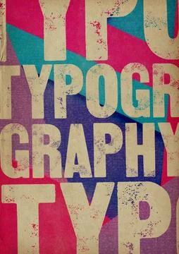 Typographic Poster Foto stock