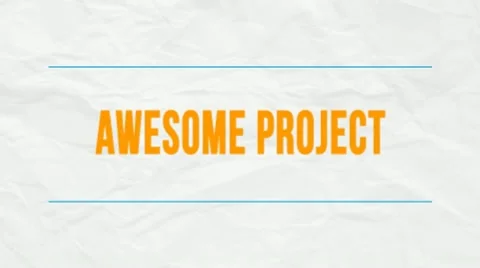 Typographic Presentation After Effects stock