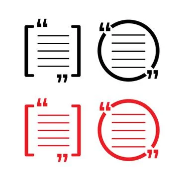 Typographic Quote Template Bubble. Frame with quotes. Quote vector comment Stock Illustration