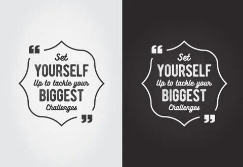 Typographic Quote Template Bubble. Template Vector Set Stock Illustration