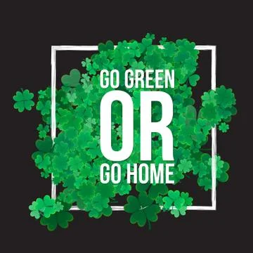 Typographic Saint Patrick's Day background Stock Illustration