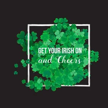 Typographic Saint Patrick's Day background Stock Illustration