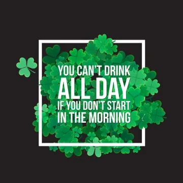 Typographic Saint Patrick's Day background Stock Illustration