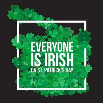 Typographic Saint Patrick's Day background Stock Illustration