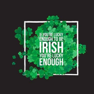 Typographic Saint Patrick's Day background Stock Illustration