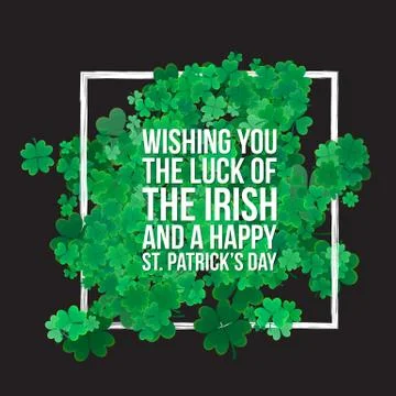 Typographic Saint Patrick's Day background Stock Illustration