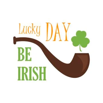 Typographic Saint Patrick's Day vector badge Stock Illustration