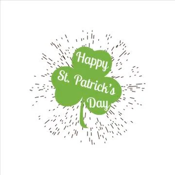 Typographic Saint Patrick's Day vector badge Stock Illustration