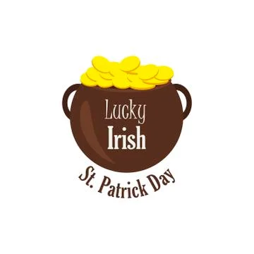 Typographic Saint Patrick's Day vector badge Stock Illustration