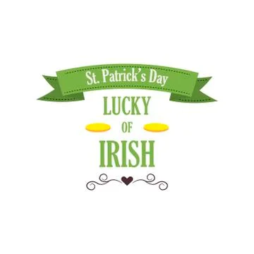 Typographic Saint Patrick's Day vector badge Stock Illustration