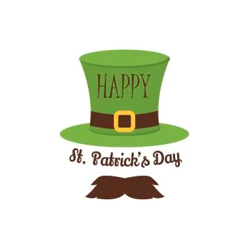 Typographic Saint Patrick's Day vector badge Stock Illustration