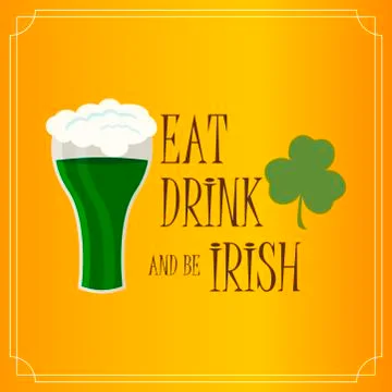 Typographic Saint Patrick's Day vector badge Stock Illustration