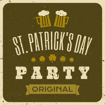 Typographic st. patrick's day card Stock Illustration