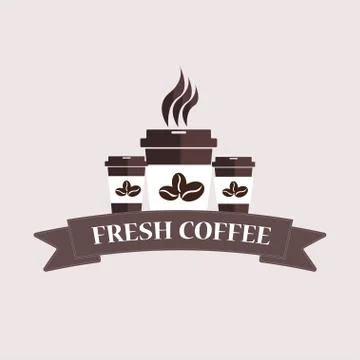 Typographic vector coffee shop Stock Illustration