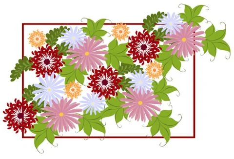 Typographical Background with flowers. EPS10 vector illustration Stock Illustration