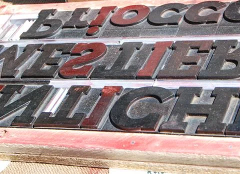 Typographical characters Foto stock