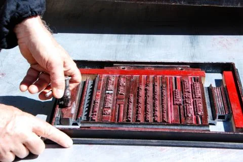 Typographical characters Stock Photos