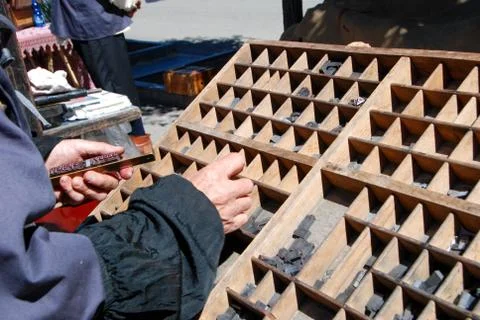 Typographical characters Foto stock