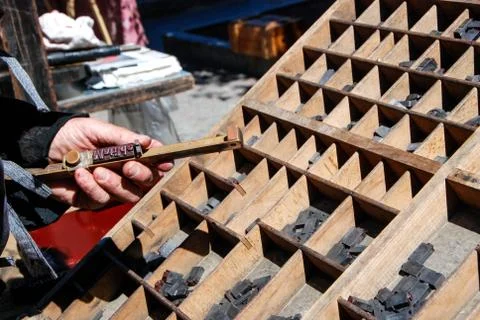 Typographical characters Stock Photos