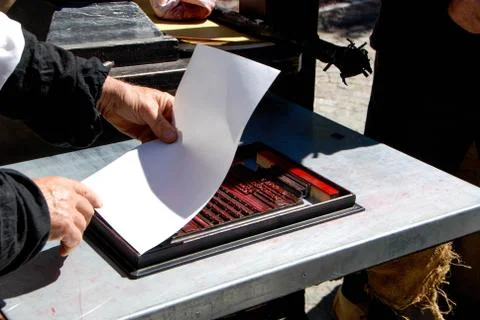 Typographical characters Stock Photos