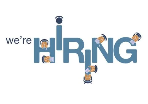Typographical hiring advertisement 스톡 일러스트