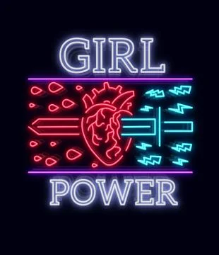 Typographical slogan with a vector for printing on a T-shirt. Neon sign Symbol Stock Illustration