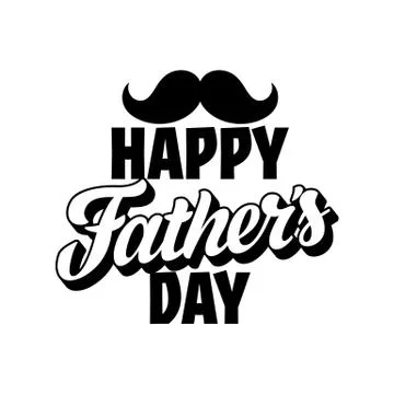 Typography and lettering with design elements for a happy father's day Illustrazione stock