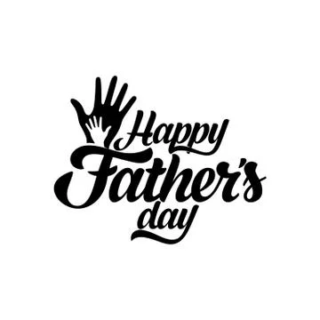 Typography and lettering with design elements for a happy father's day Illustrazione stock