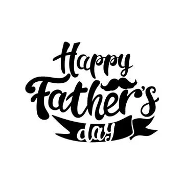 Typography and lettering with design elements for a happy father's day Stock Illustration