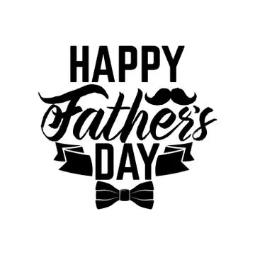 Typography and lettering with design elements for a happy father's day Stock Illustration