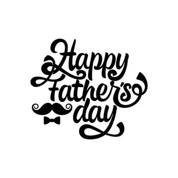 Typography and lettering with design elements for a happy father's day Stock Illustration