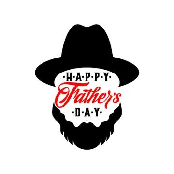 Typography and lettering with design elements for a happy father's day Stock Illustration