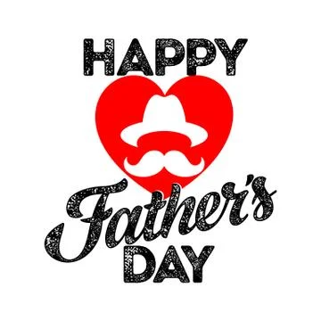Typography and lettering with design elements for a happy father's day Stock Illustration