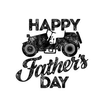 Typography and lettering with design elements for a happy father's day Stock Illustration