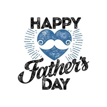 Typography and lettering with design elements for a happy father's day Stock Illustration