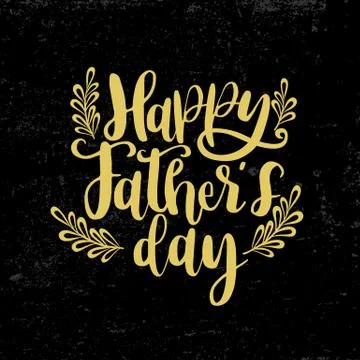 Typography and lettering with design elements for a happy father's day Stock-Illustration