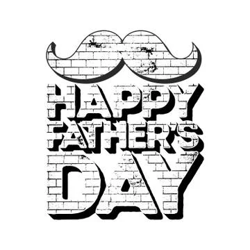 Typography and lettering with design elements for a happy father's day Stock Illustration