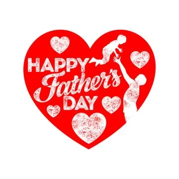 Typography and lettering with design elements for a happy father's day Stock Illustration