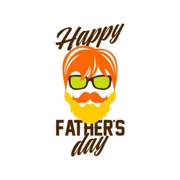 Typography and lettering with designer colored elements for a happy father's day Stock-Illustration