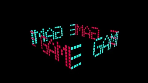 Typography animation in a cube like shape. Stock Footage 125856615