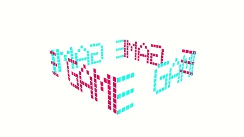 Typography animation in a cube like shape. Stock Footage 125856704